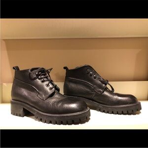 🖤Coach Black Leather Combat Boots🖤